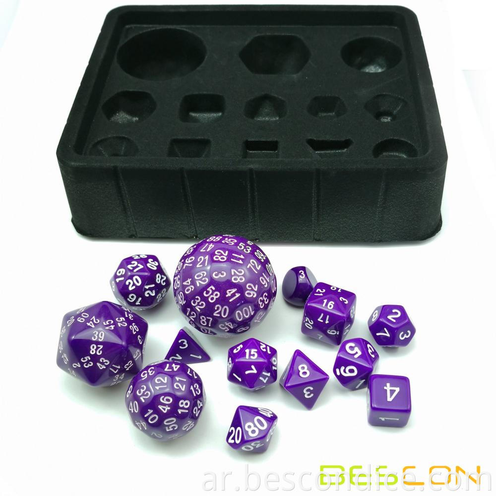 13 Pieces Complete Polyhedral Dnd Dice Set D3 D100 Spherical D D Dice 3